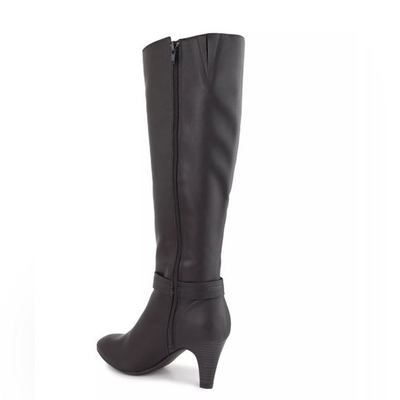 London Fog EVENT 2 Womens Boots Dark BROWN Knee High Riding Zip NIB - Picture 6 of 7